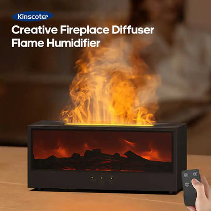 Creative Simulation Fireplace Humidifier Aromatherapy Diffuser