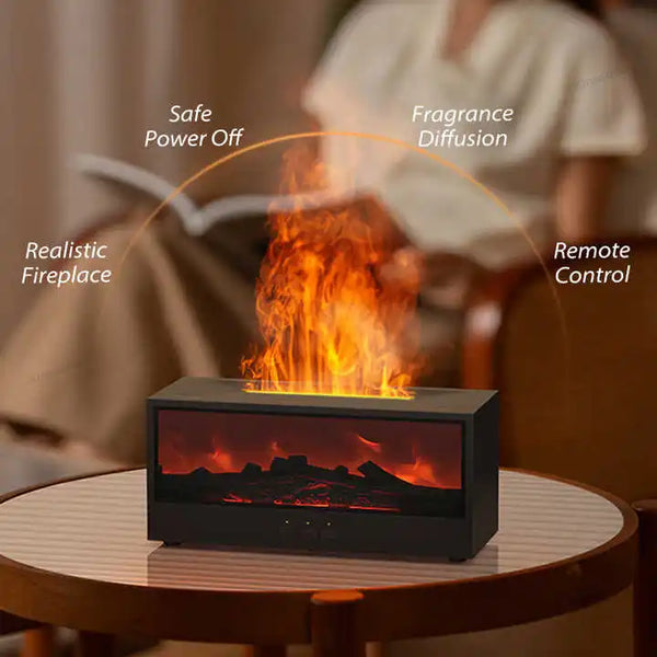 Creative Simulation Fireplace Humidifier Aromatherapy Diffuser