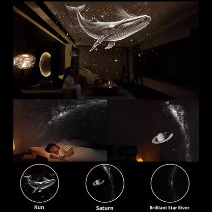 2-in-1 Mini Galaxy Star Projector Light USB 360°