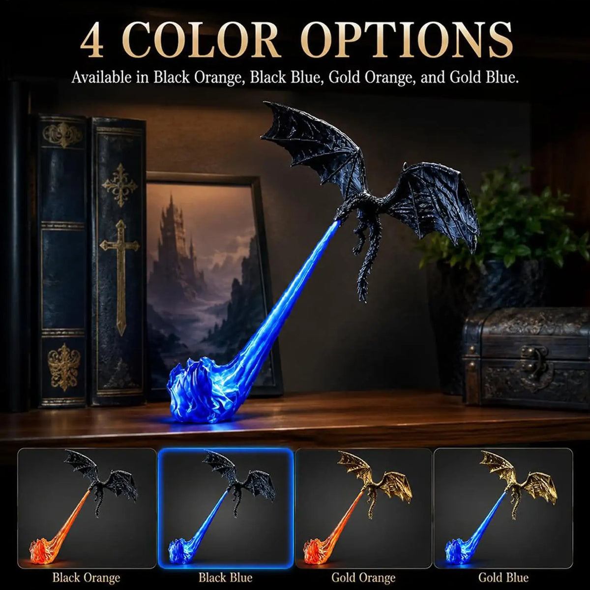 Tabletop ClassicalResin Fire Breathing Dragon